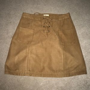 Tan Suede Skirt
